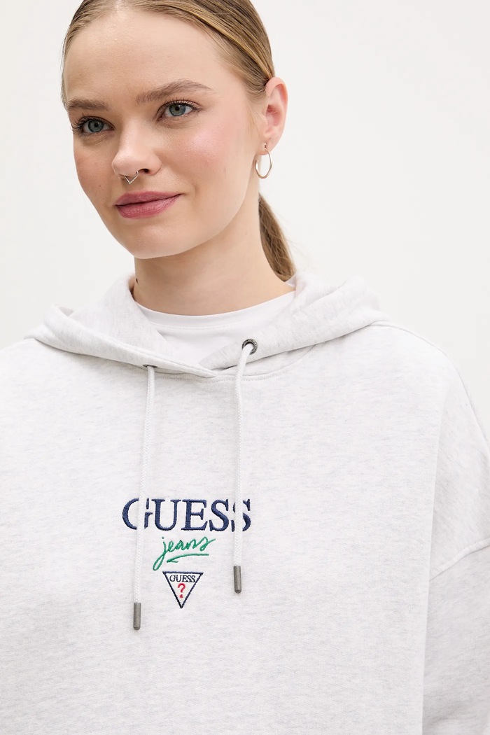Guess Jeans pamut melegítőfelső szürke W6RQ00.K68I4