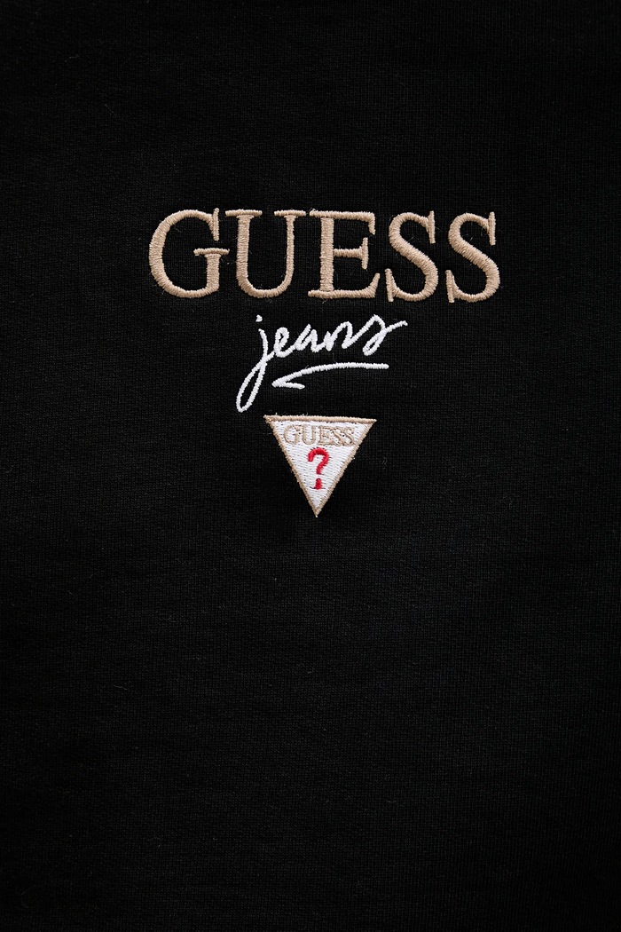 Guess Jeans pamut melegítőfelső W6RQ00.K68I4 fekete