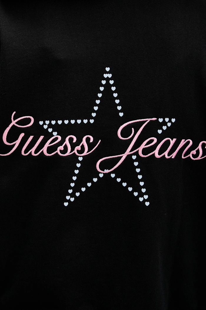 Guess Jeans pamut melegítőfelső W6RQ06.K68I4 fekete
