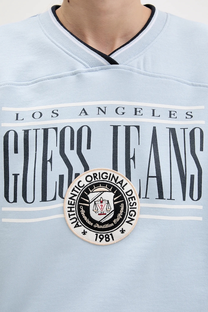Guess Jeans pamut melegítőfelső W6RQ09.K68I4 kék