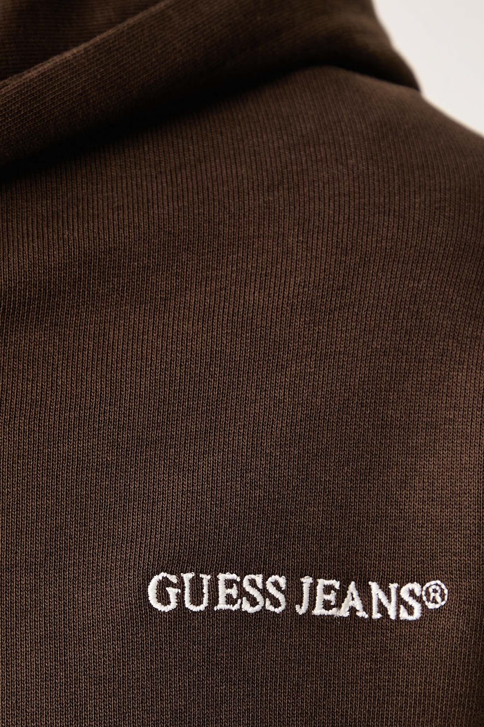 Bluza rozpinana damska bawełniana Guess Jeans brązowy W6RQ32.K68I4
