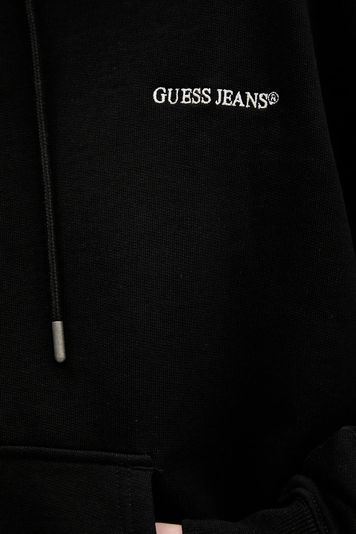 Guess Jeans pamut melegítőfelső W6RQ32.K68I4 fekete
