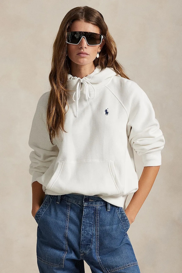 Dukserica Polo Ralph Lauren ARCTIC FLEECE bez uzorka bijela 211971698001