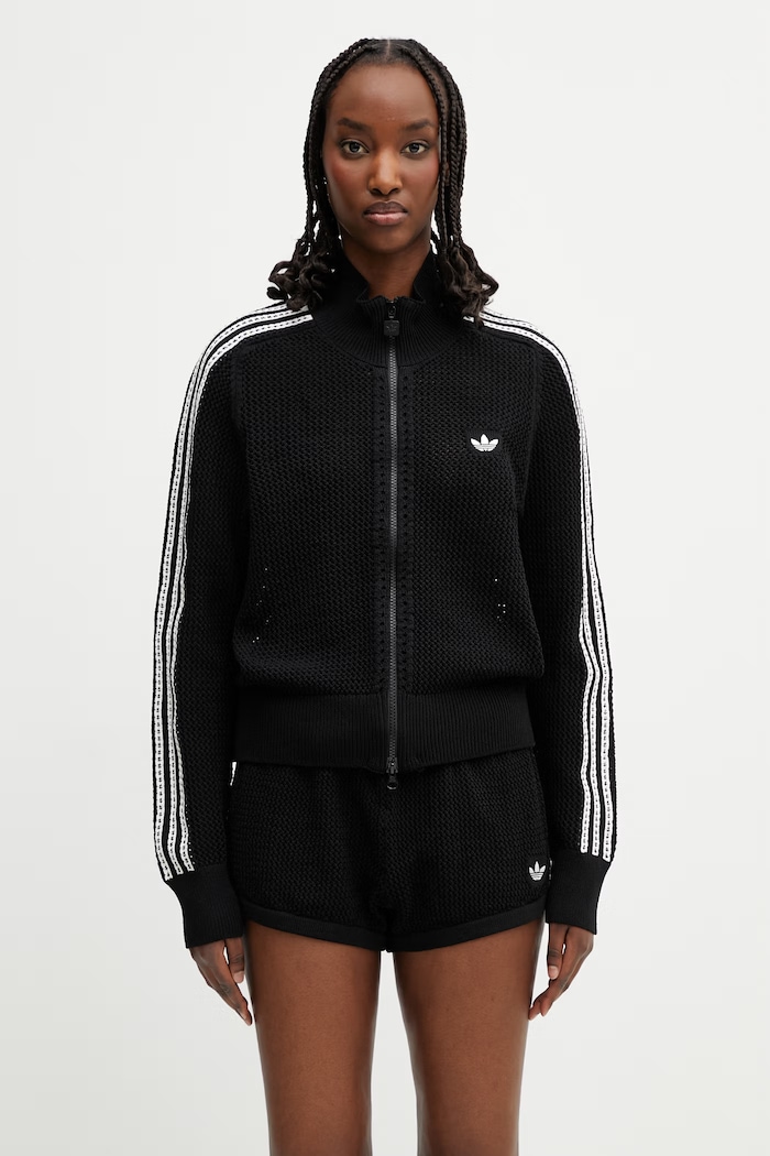 adidas Originals mikina na zips dámska čierna KC6497