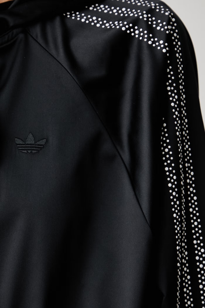 adidas Originals hanorac cu fermoar pentru femei Pearl KC7864 negru