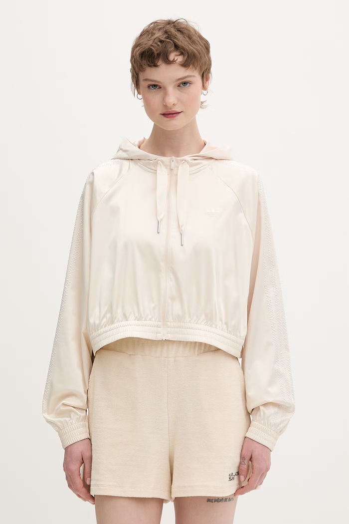 adidas Originals mikina s kapucňou dámska Pearl béžová KE3391