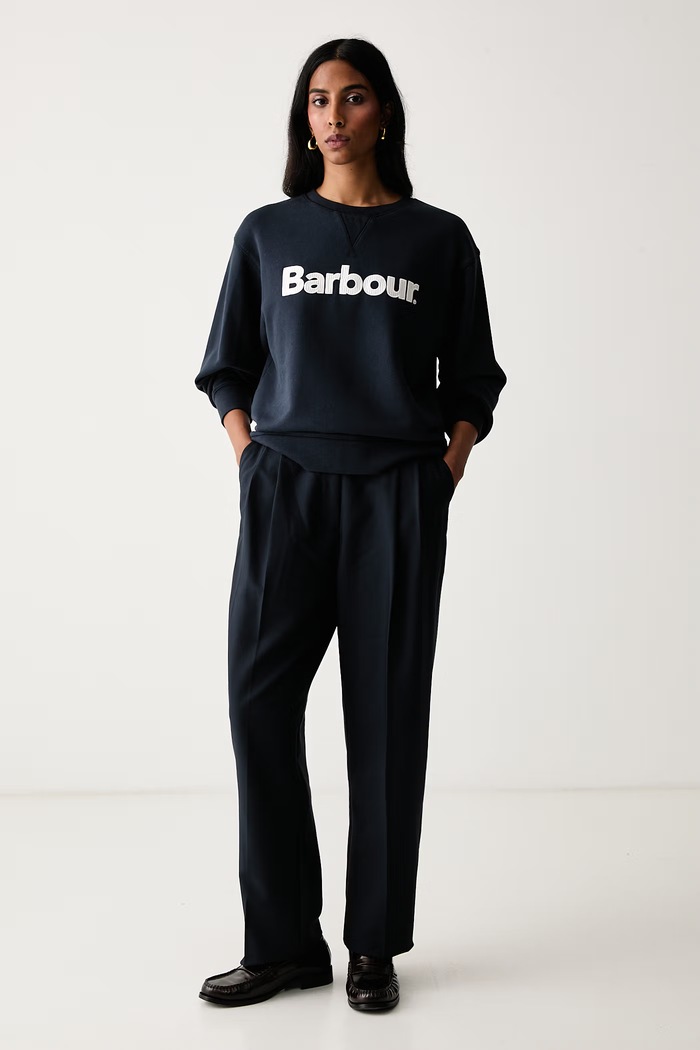 Barbour Hanorac pentru femei din bumbac Hartland LOL0672 bleumarin SS26