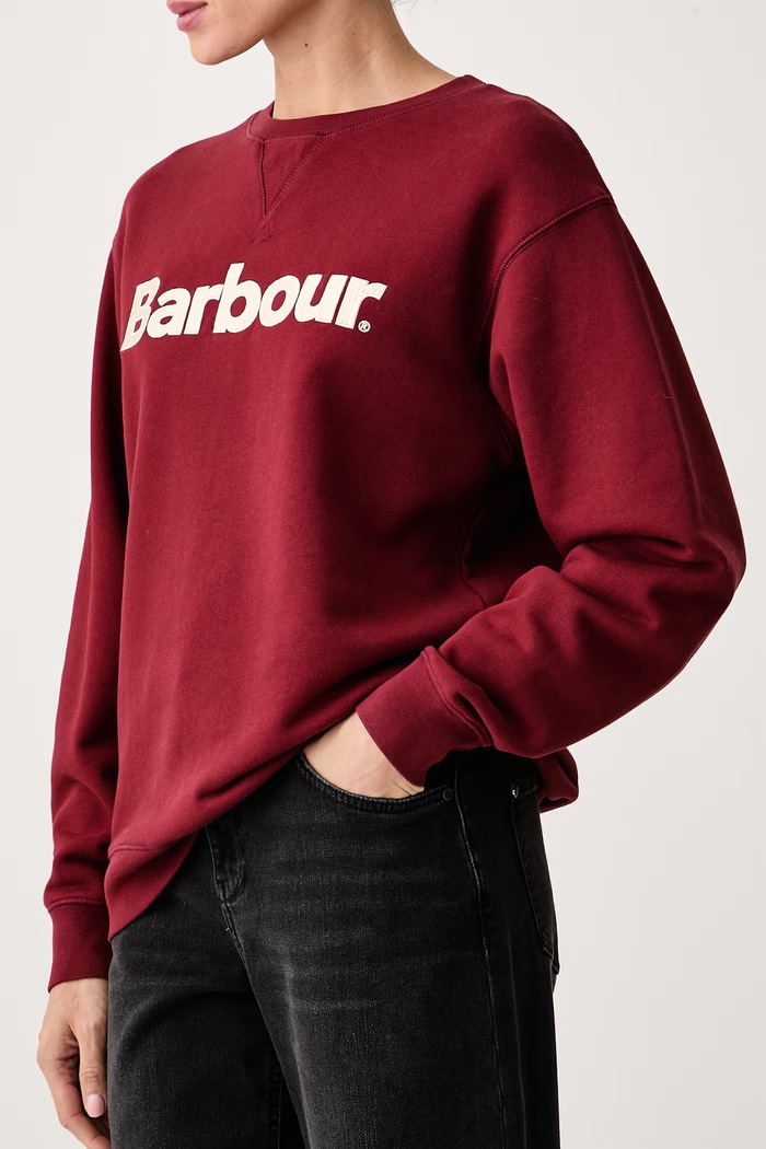 Mikina dámská bavlněná Hartland Barbour LOL0672 burgundské
