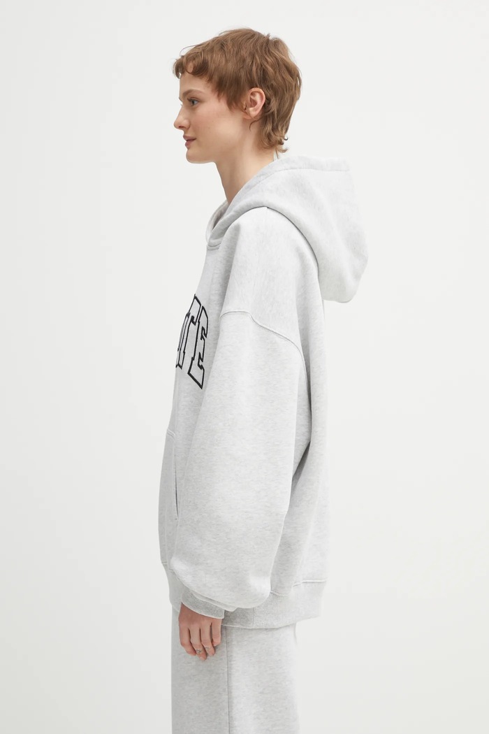 Rotate felpa con cappuccio in cotone da donna 1153321473 grigio SS26