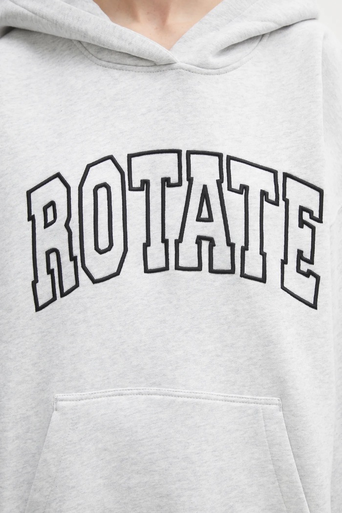 Rotate felpa con cappuccio in cotone da donna grigio 1153321473