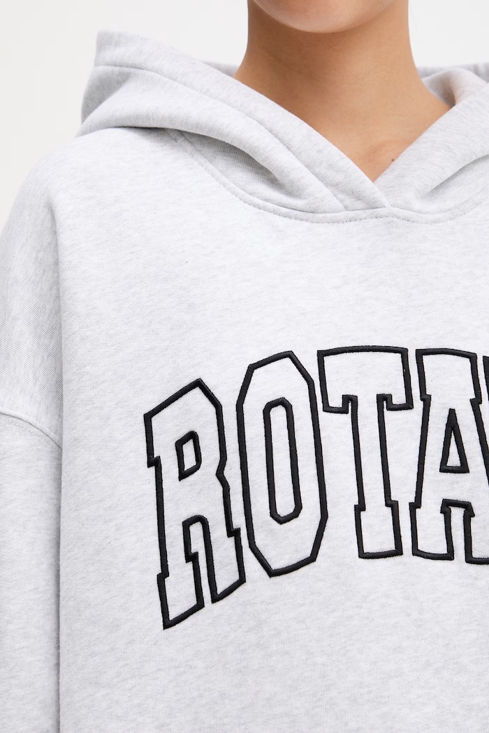 Rotate hanorac cu glugă pentru femei din bumbac 1153321473 gri