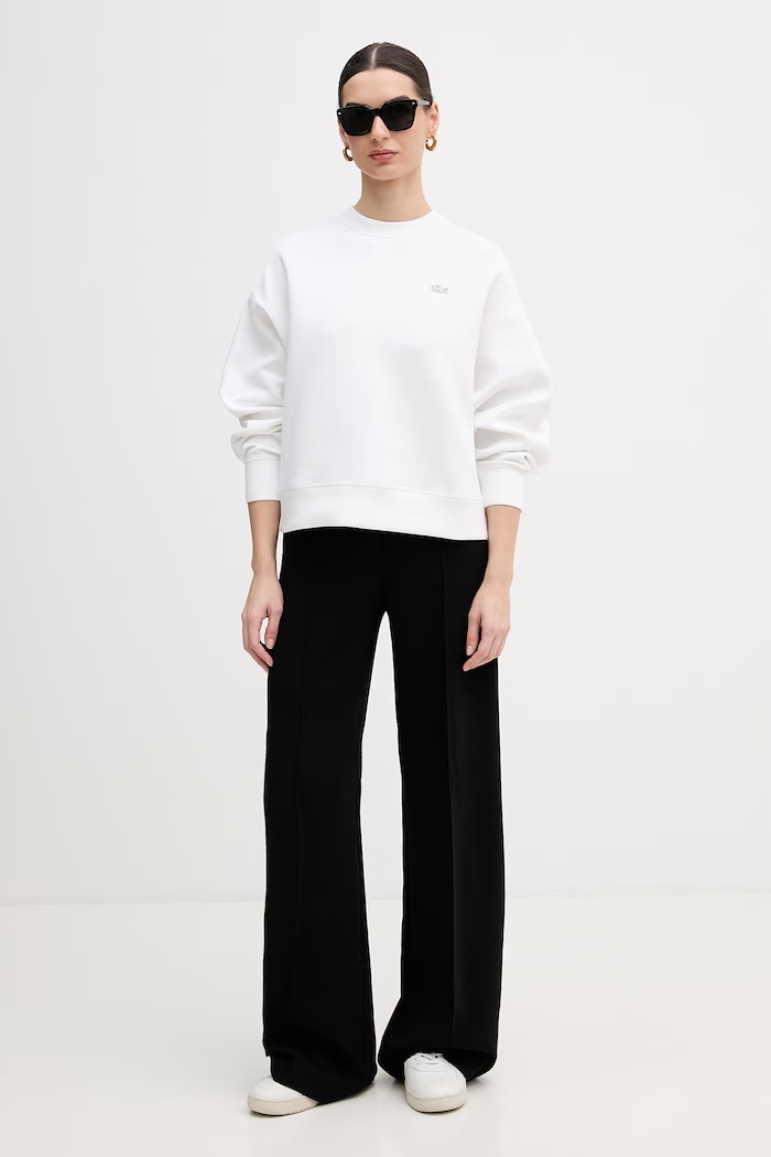 Lacoste hanorac pentru femei, cu bumbac SF0046 alb SS26