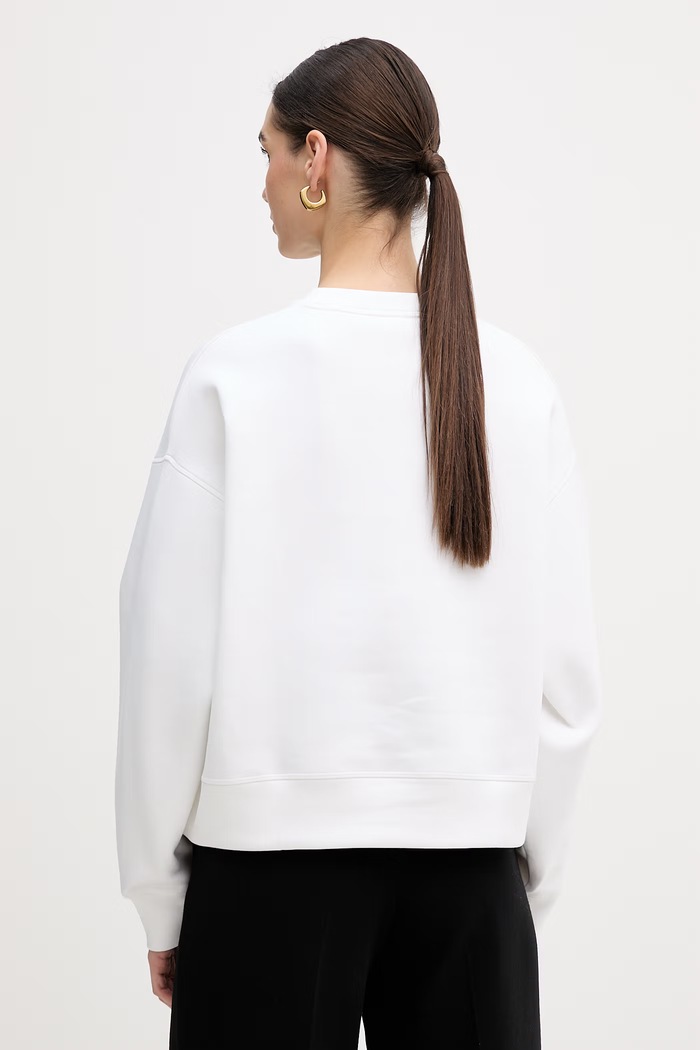 Îmbrăcăminte Lacoste hanorac pentru femei, cu bumbac SF0046 alb