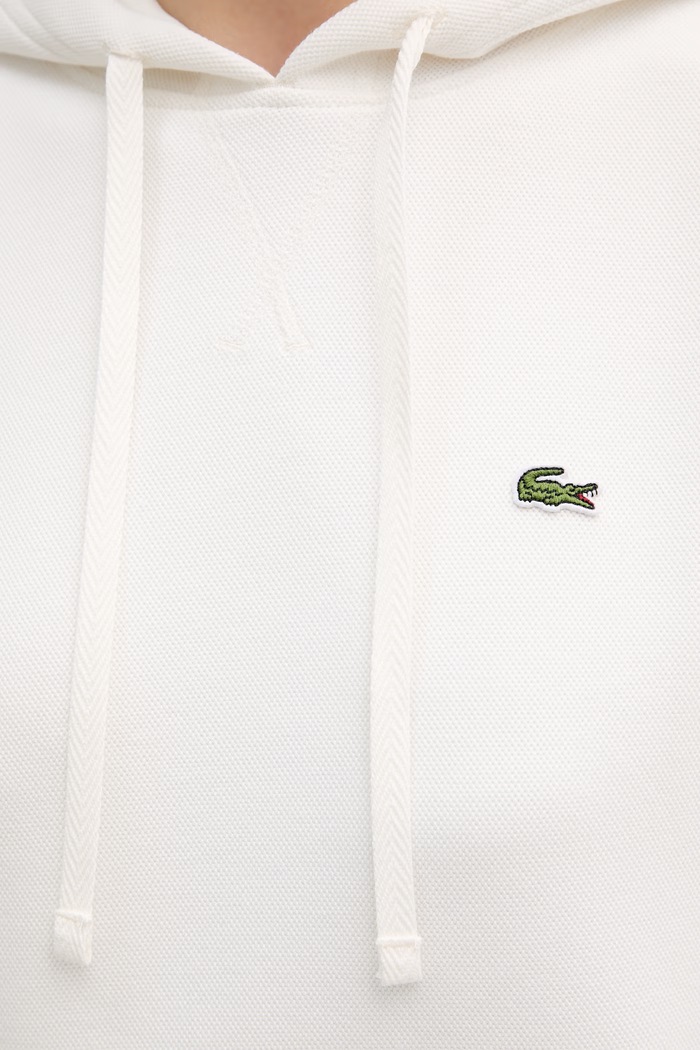Lacoste Μπλούζα με κουκούλα Γυναικεία με βαμβάκι SF5259 μπεζ