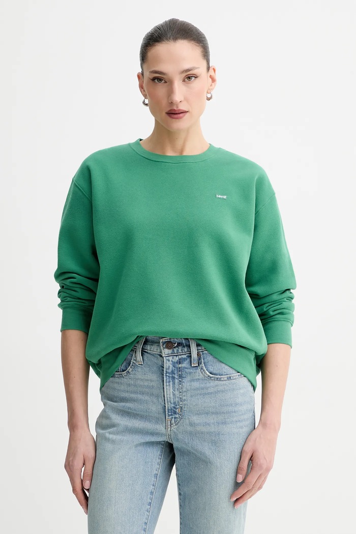 Mikina Levi's EVERYDAY SWEATSHIRT bez kapucne zelená A5942.0055
