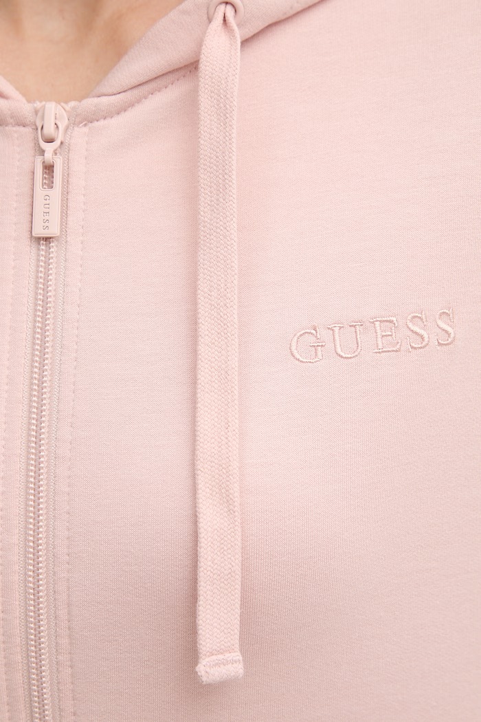 Guess μπλούζα με κουκούλα Γυναικεία JUNIE O6GQ01.KCQP2 ροζ
