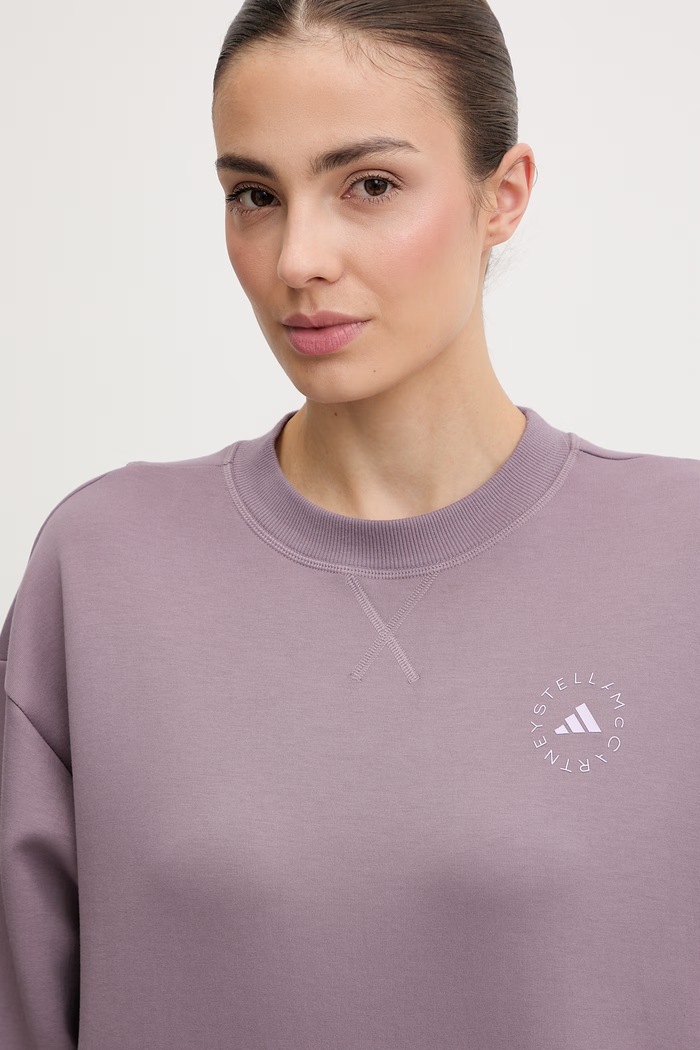 adidas by Stella McCartney dámska mikina s bavlnou KA9562 fialová