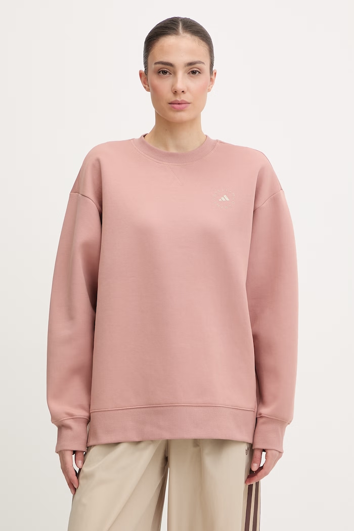 adidas by Stella McCartney hanorac pentru femei, din bumbac maro KC1822