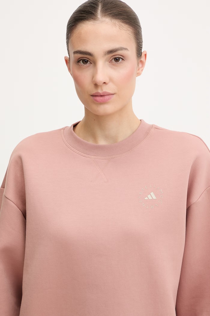 adidas by Stella McCartney hanorac pentru femei, din bumbac maro KC1822
