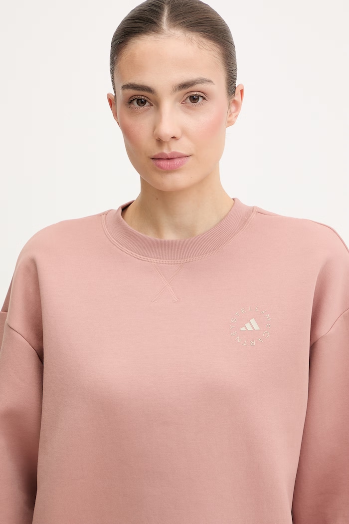 adidas by Stella McCartney hanorac pentru femei, din bumbac maro KC1822