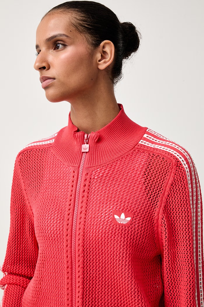 adidas Originals кофта на застёжке для женщин красный KC6495