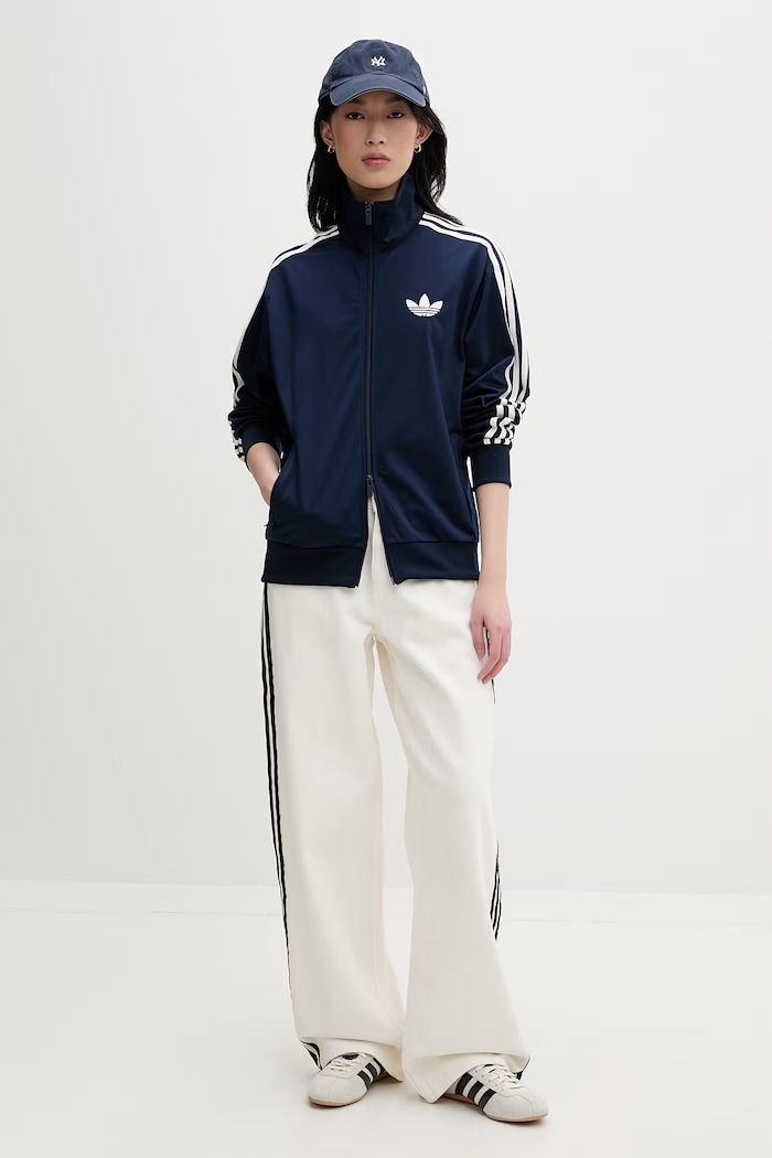 adidas Originals hanorac cu fermoar pentru femei KC9004 bleumarin SS26