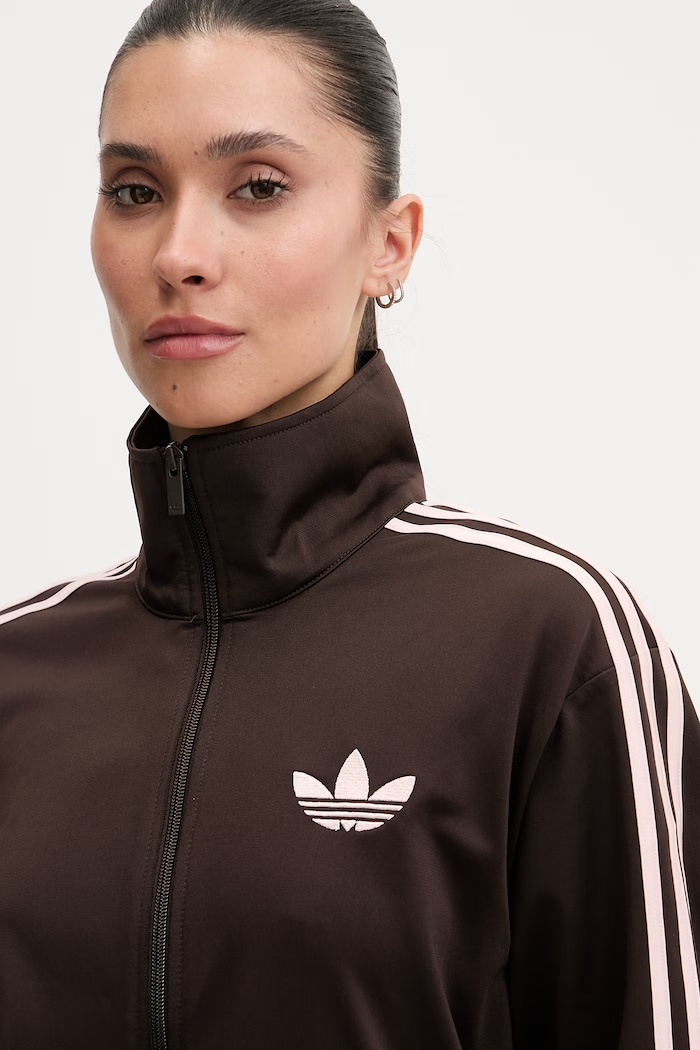 adidas Originals mikina na zips dámska hnedá KD1331