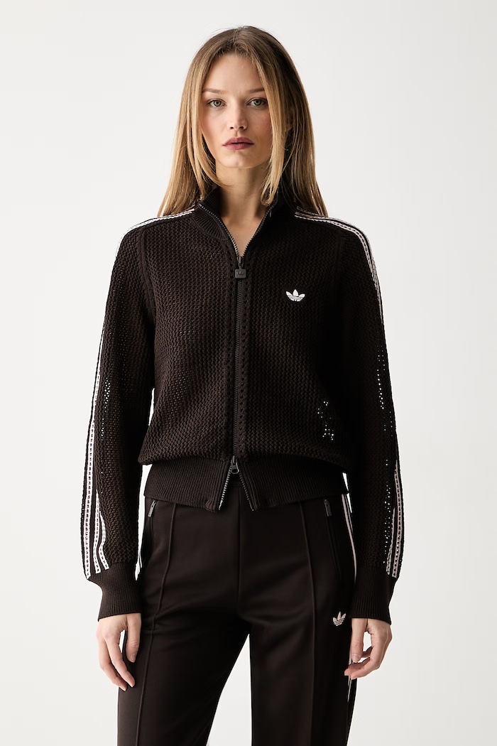 adidas Originals kardigan damski ażurowy brązowy KE0202