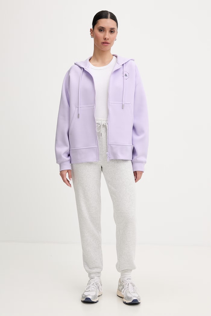 adidas by Stella McCartney суичър с цип и качулка дамски KF8913 виолетов SS26