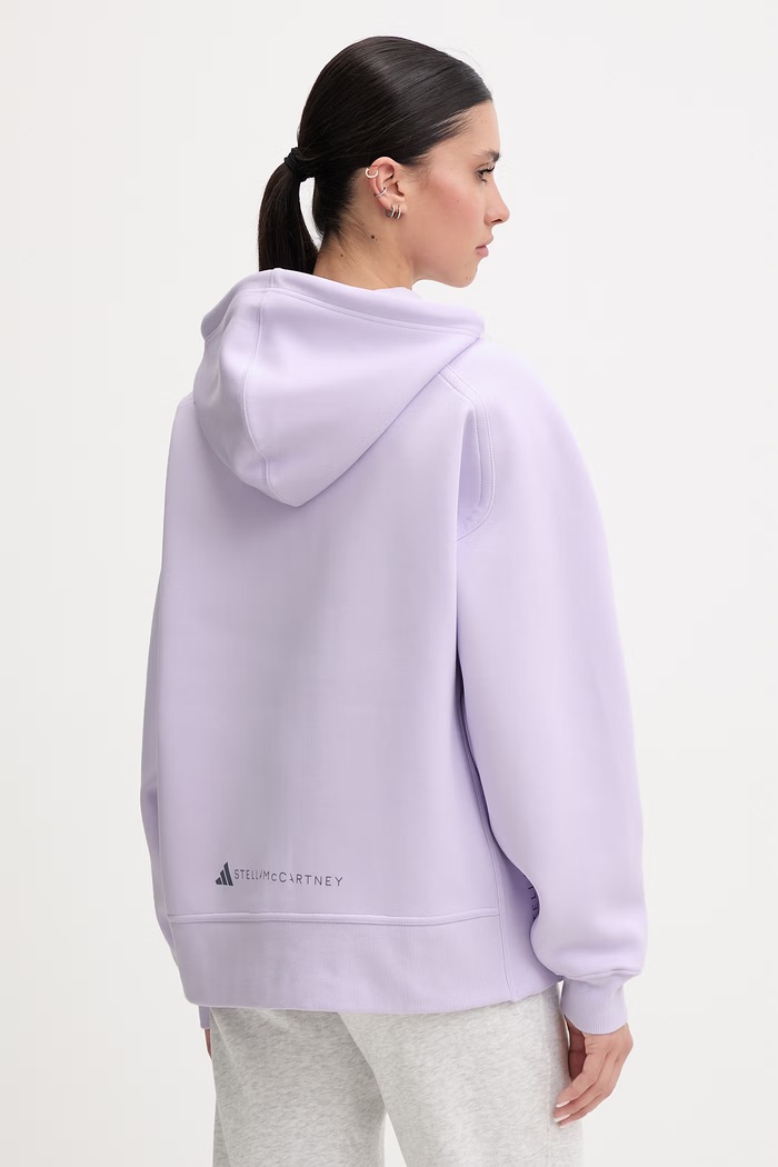 Дрехи adidas by Stella McCartney суичър с цип и качулка дамски KF8913 виолетов