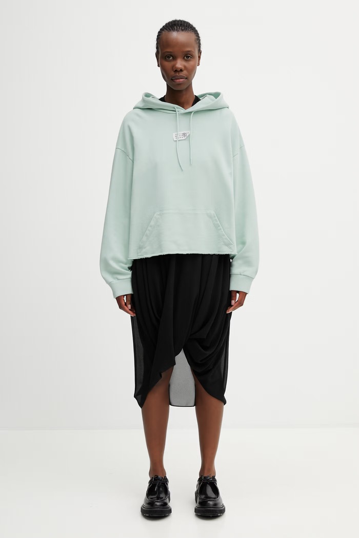 MM6 Maison Margiela bluza damska bawełniana S52GU0235.M25025.544 turkusowy