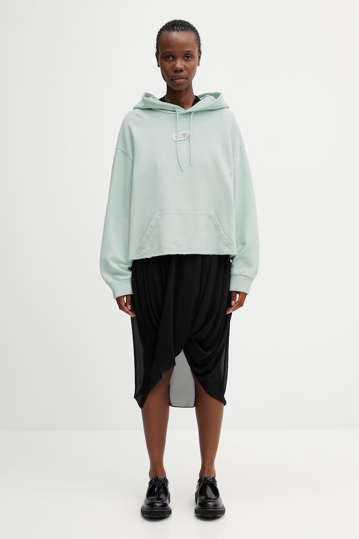 MM6 Maison Margiela bluza damska bawełniana S52GU0235.M25025.544 turkusowy