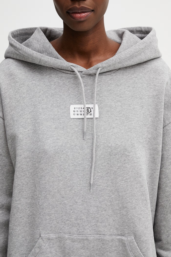 MM6 Maison Margiela mikina s kapucňou bavlnená dámska sivá S52GU0235.M25025.853M