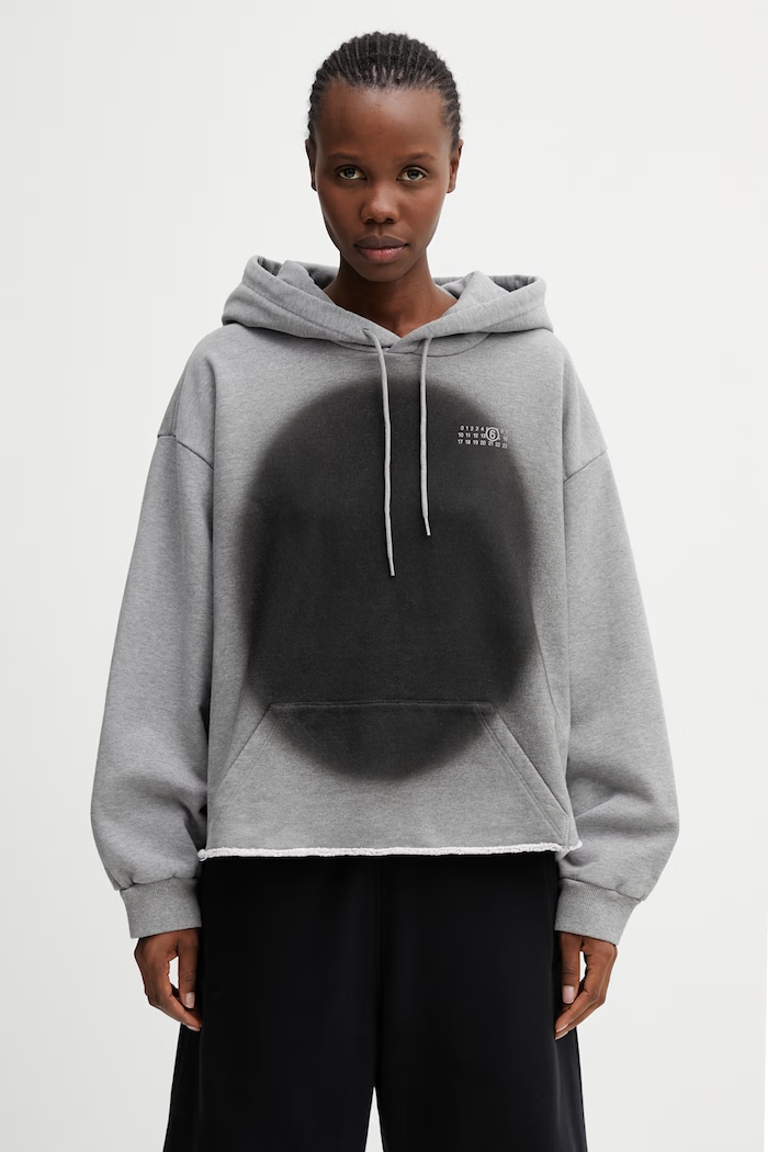 MM6 Maison Margiela hoodie cotton Women's gray S52GU0252.S25337.853M