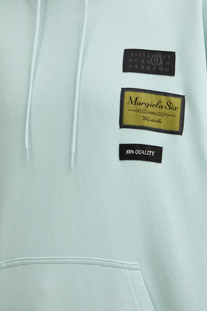 MM6 Maison Margiela bluza bawełniana S52GU0255.M25025.544 turkusowy