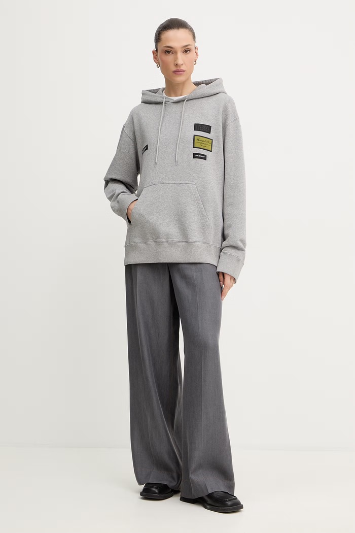 MM6 Maison Margiela bluza bawełniana S52GU0255.M25025.853M szary SS26