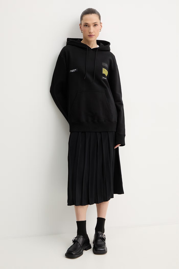 MM6 Maison Margiela bluza bawełniana S52GU0255.M25025.900 czarny SS26
