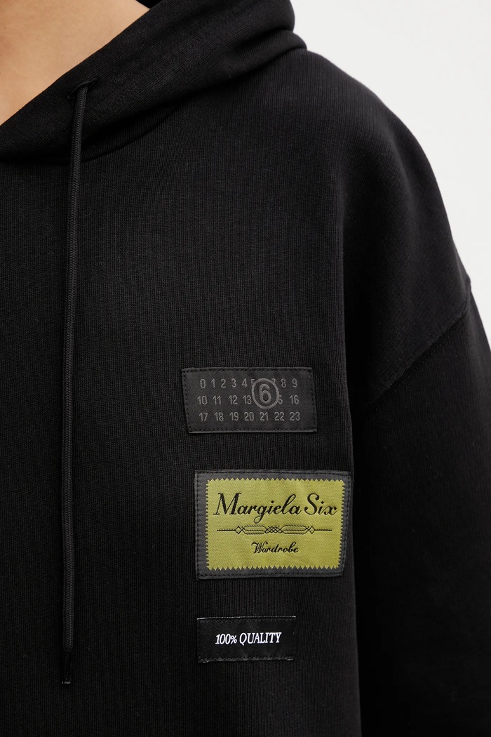 Βαμβακερή μπλούζα MM6 Maison Margiela μαύρο S52GU0255.M25025.900