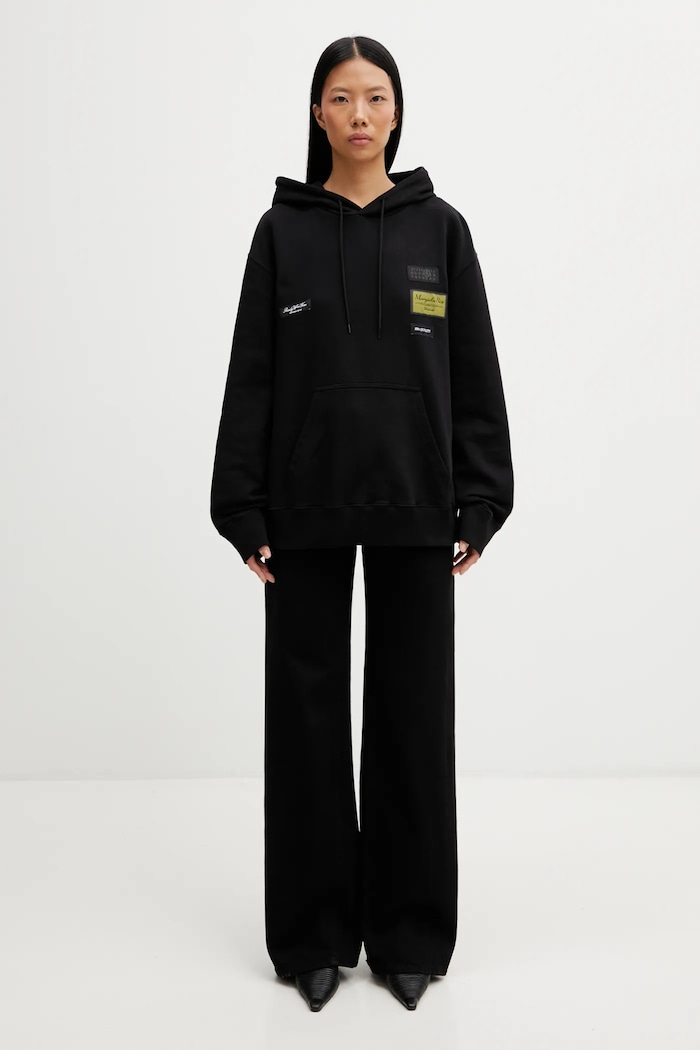 Βαμβακερή μπλούζα MM6 Maison Margiela S52GU0255.M25025.900 μαύρο