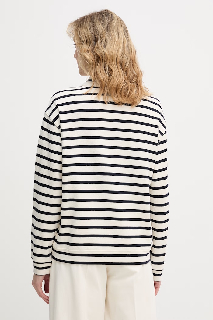 Îmbrăcăminte United Colors of Benetton longsleeve pentru femei, din bumbac 3PNUD3018 bej