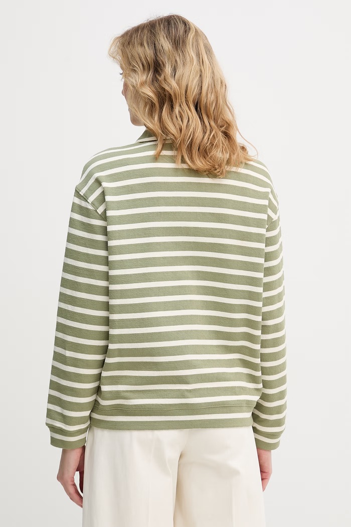 Oblečenie United Colors of Benetton tričko s dlhým rukávom dámske bavlnené 3PNUD3018 zelená