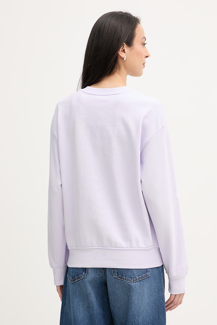 Oblečenie Calvin Klein Jeans mikina dámska bavlnená LV047F204G fialová