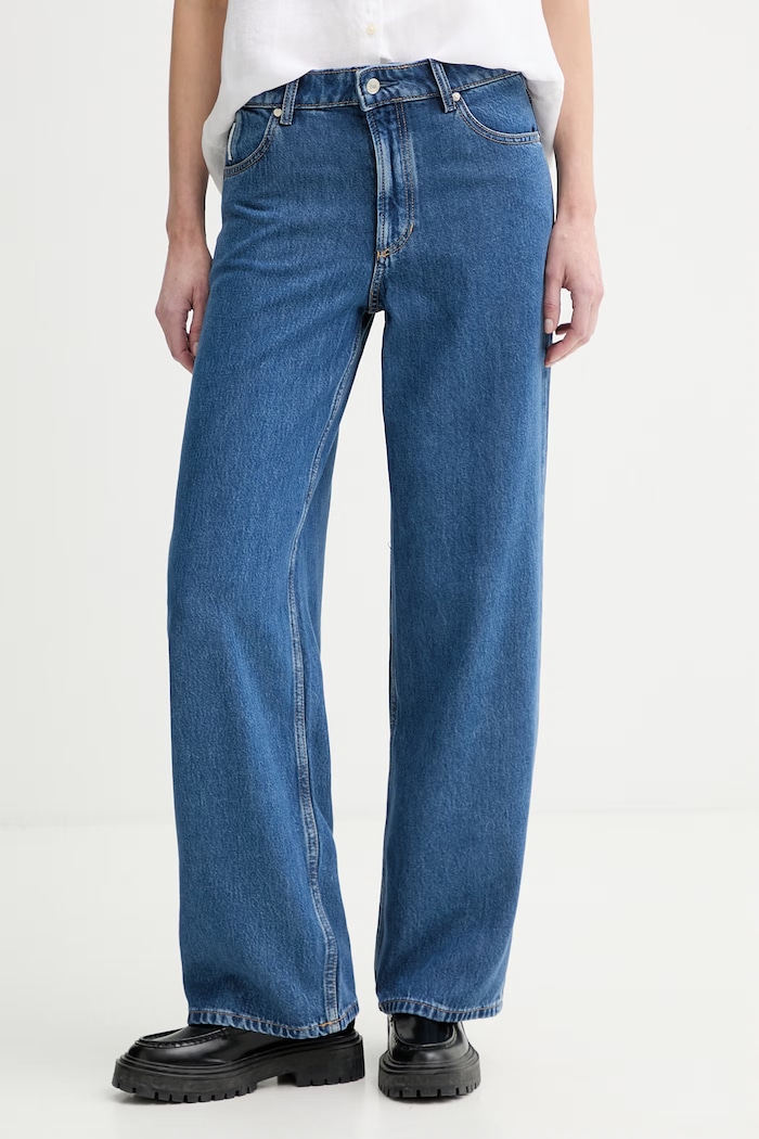 Marc O'Polo blugi wide leg pentru femei albastru 5000009642