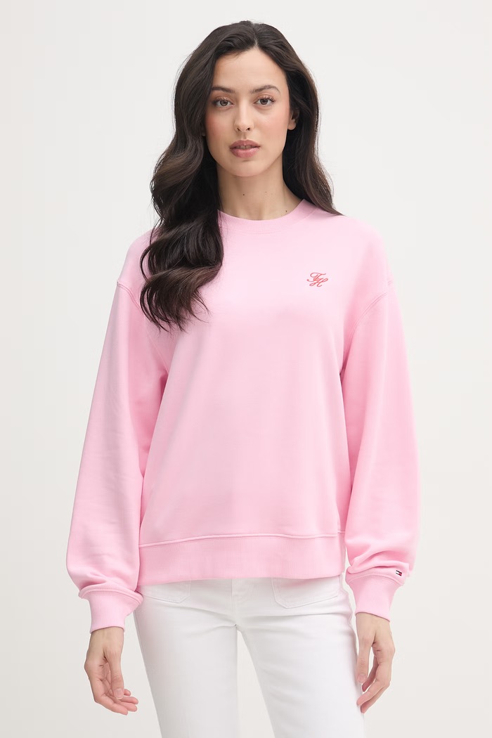 Tommy Hilfiger mikina dámska ružová WW0WW48724