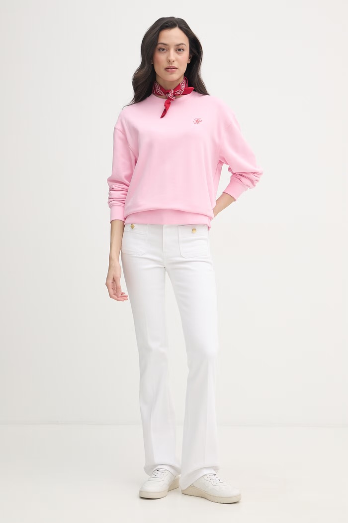 Tommy Hilfiger mikina dámska WW0WW48724 ružová SS26