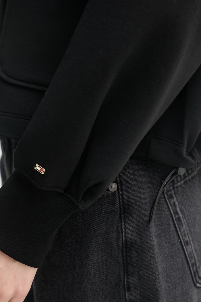 Tommy Hilfiger mikina na zips dámska WW0WW48730 čierna