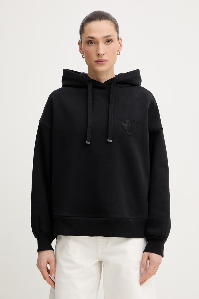AllSaints pamut melegítőfelső LOVERS pamut fekete W008JE