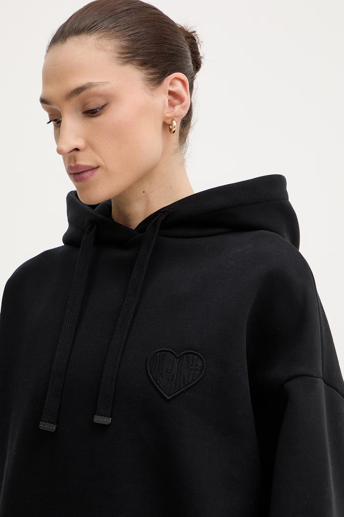 AllSaints pamut melegítőfelső LOVERS fekete W008JE