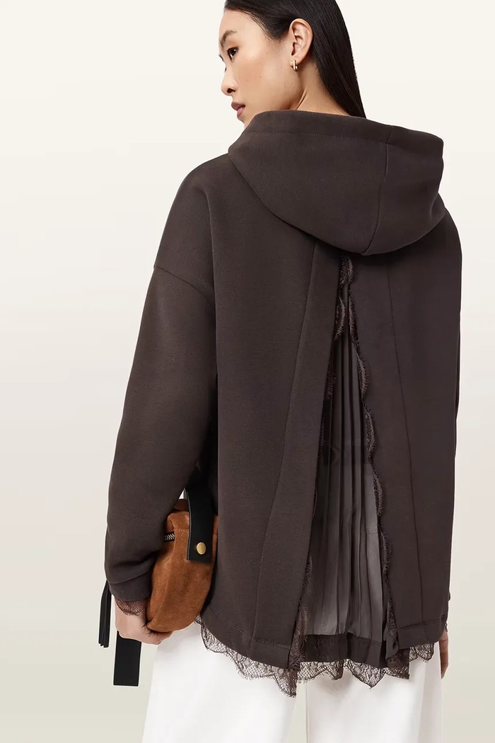 AllSaints felpa NIA W027JE marrone SS26