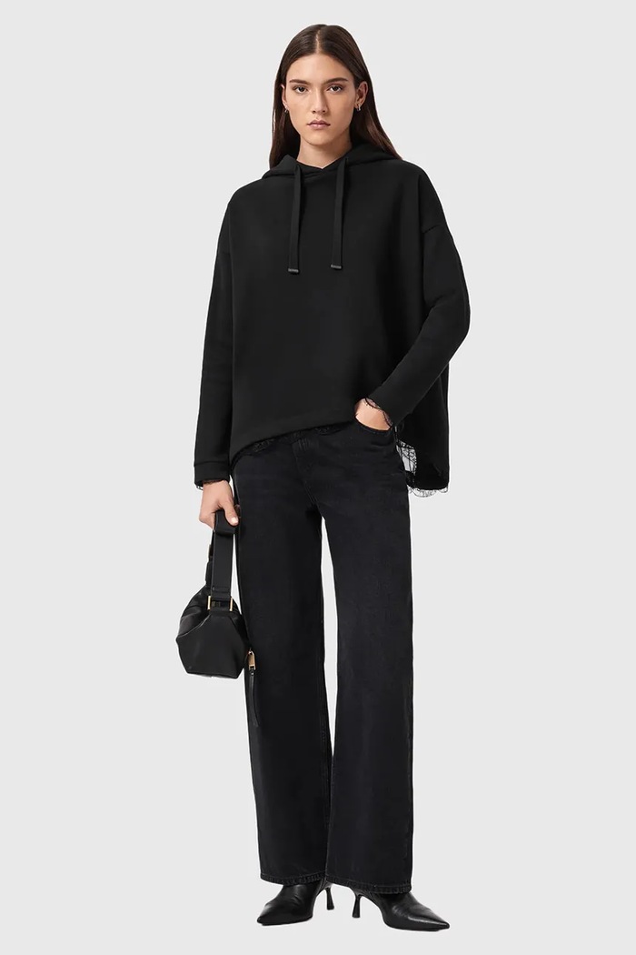 Ρούχα Μπλούζα AllSaints NIA W027JE μαύρο